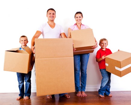 Removal van and movers planning a house move in Putney