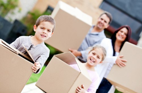 Careful transport of household items in a van