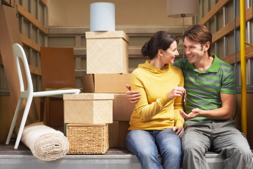 Local packing team organising household items in Putney